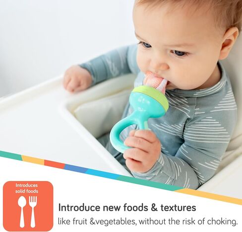 Nuby Nibbler Mesh First Soft Foods Feeder, 2pk, Aqua & Green in Saudi Arabia