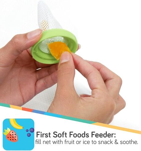 Nuby Nibbler Mesh First Soft Foods Feeder, 2pk, Aqua & Green in Saudi Arabia