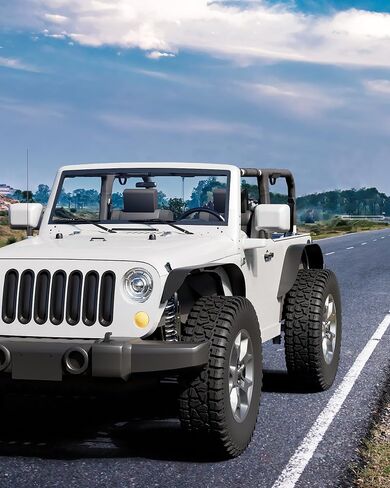 غطاء عجلة بطانات الحاجز الداخلي الأمامي من KYBOLT مناسب لـ 2007-2018 Wrangler JK JKU 4WD (4 أبواب/2 باب) غير محدود، قطعتان من واقيات الرذاذ على طراز الترباس in Kuwait