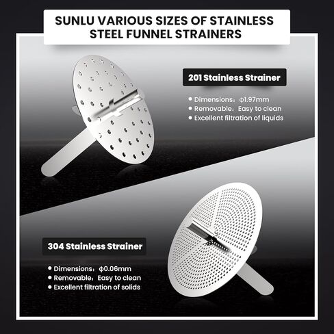 مجموعة قمع الراتنج للطابعة ثلاثية الأبعاد SUNLU، عبوتين 304 قمع من الفولاذ المقاوم للصدأ ثلاثي الأبعاد + 4 عبوات مرشحات مصفاة، قمع ملحقات الطابعة ثلاثية الأبعاد للراتنج ثلاثي الأبعاد، كوب فلتر الراتنج لراتينج SLA/DLP/LCD/UV، قوي ومتين in Kuwait