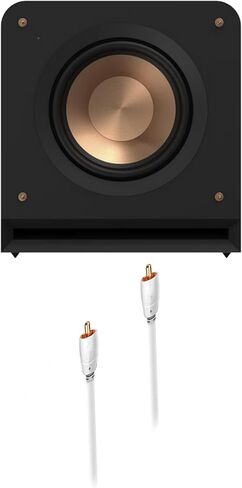 مضخم صوت Klipsch RP-1600SW بقدرة 1600 واط مع مشغل سيراميك مقاس 16 بوصة مع كابل مضخم صوت Greyhound 3.0M (2023) in Kuwait