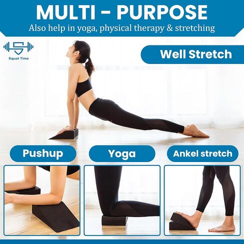 SQUAT TIME Rubber Squat Wedge Block Feet - Enhance Your Workout Stability and Comfort in Saudi Arabia