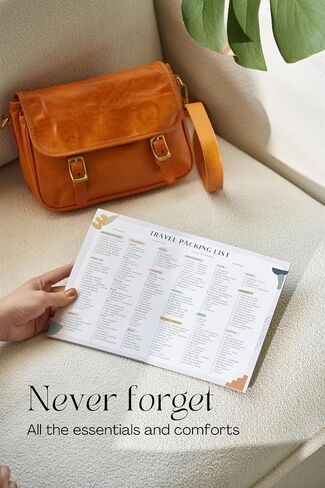 Travel Packing List | 8" x 11" Notepad | 40 Thick Pages | Comprehensive Checklist Memo Pad | Updated in 2023 in Saudi Arabia
