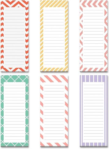 Grocery List Magnet Pad for Fridge, 6-Pack Magnetic Note Pads Lists, 60 Sheets Per Pad, 6 Spring Flower Designs, Full Magnet Back to-Do-List Notepads in Saudi Arabia