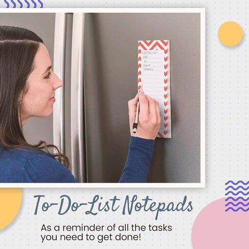 Grocery List Magnet Pad for Fridge, 6-Pack Magnetic Note Pads Lists, 60 Sheets Per Pad, 6 Spring Flower Designs, Full Magnet Back to-Do-List Notepads in Saudi Arabia