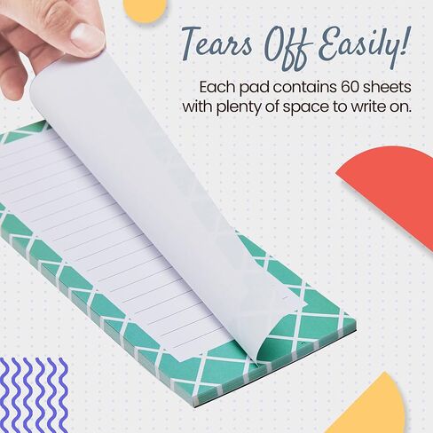Grocery List Magnet Pad for Fridge, 6-Pack Magnetic Note Pads Lists, 60 Sheets Per Pad, 6 Spring Flower Designs, Full Magnet Back to-Do-List Notepads in Saudi Arabia