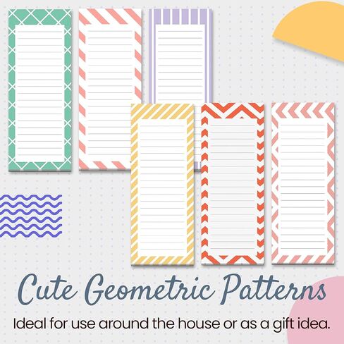 Grocery List Magnet Pad for Fridge, 6-Pack Magnetic Note Pads Lists, 60 Sheets Per Pad, 6 Spring Flower Designs, Full Magnet Back to-Do-List Notepads in Saudi Arabia