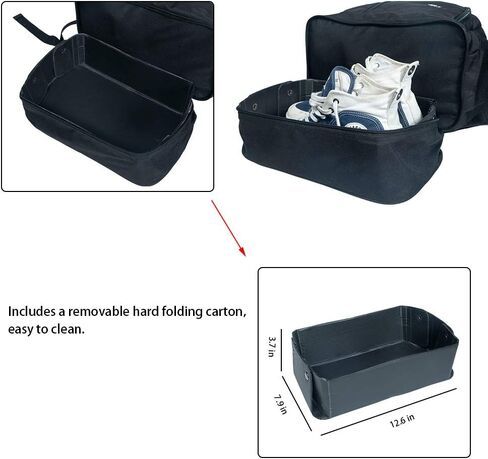 حقيبة ظهر كارو جيم مع حجرة للأحذية، حقيبة عصرية مقاومة للماء للنساء والرجال والصالة الرياضية واليوجا والرياضة الخارجية والمشي لمسافات طويلة في المدرسة in Kuwait
