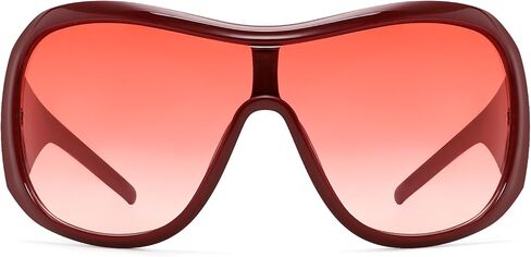 BOTEN Trendy Oversized Sunglasses For Women Men, Big Tinted Funky Wrap Around Sunglasses Apres Ski Shield Cool Shades in Saudi Arabia