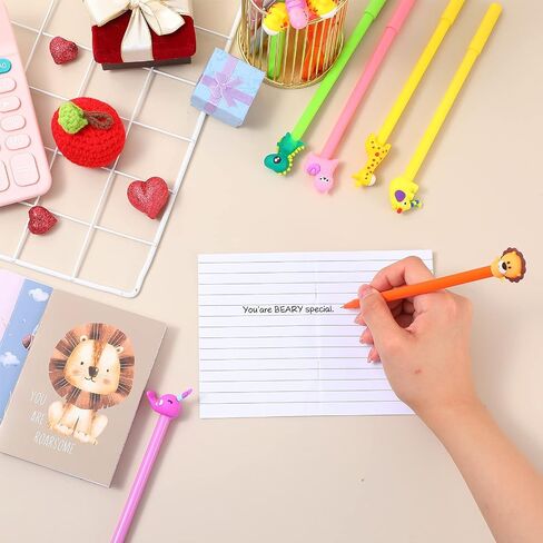 Colarr 64 Pcs Back to School Gifts for Students from Teacher Inspirational Notepad and Pen Gift Set Bulk Motivational Pocket Mini Notebooks Cute Cartoon Animal Pens Camp Stationery for Girls Boys in Saudi Arabia