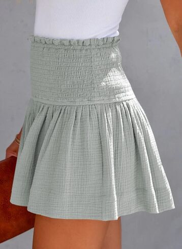Aytitium Shorts for Women High Rise Elastic Waisted Casual Summer Smocked Flowy Shorts in Saudi Arabia