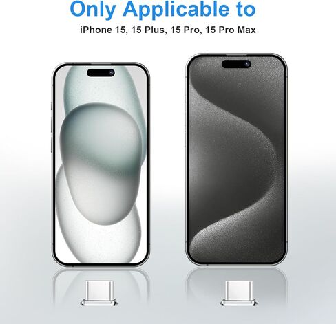 Aolcev 5 Pcs USB C Anti Dust Plugs Only for iPhone 15 Series, Aluminum Alloy Phone Dust Protectors, Type-C Dust Covers Only Designed for iPhone 15, 15 Plus, 15 Pro, 15 Pro Max, Dust Plugs, Silver in Kuwait