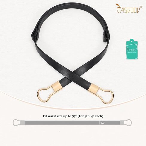 JASGOOD Women's Skinny Leather Belts Ladies Adjustable Thin Waist Belts for Jeans Pants Dresses with Gold Buckle in Saudi Arabia
