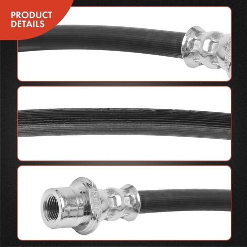 خرطوم هيدروليكي للفرامل A-Premium متوافق مع موديلات Toyota مختارة - Tacoma 2005-2019، Tundra 2000-2006، 4Runner 1996-2002، Sequoia، Paseo، Tercel - استبدال # 9004A94118، 9094702618 (عبوة من قطعتين) in Saudi Arabia