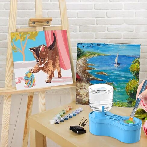 JEChrochen Paint Brush Cleaner Watercolor Brush Rinser Cleaning Rinse Cup Painting Water Dispenser Oil Paint Brushes Cleaner for Acrylic and Water Based Craft Supplies Tools Gift for Adults Artist Kid in Saudi Arabia