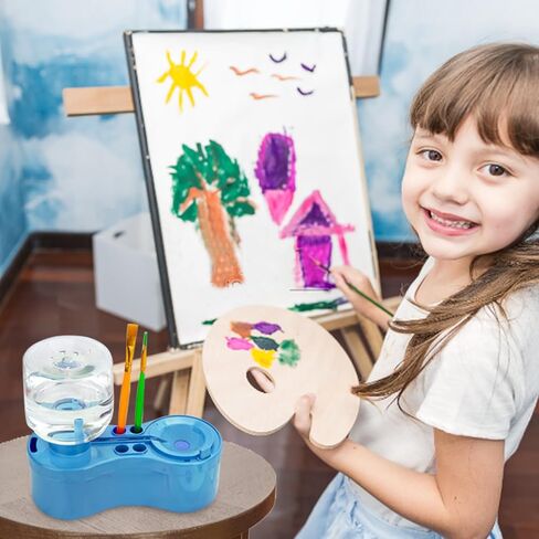 JEChrochen Paint Brush Cleaner Watercolor Brush Rinser Cleaning Rinse Cup Painting Water Dispenser Oil Paint Brushes Cleaner for Acrylic and Water Based Craft Supplies Tools Gift for Adults Artist Kid in Saudi Arabia