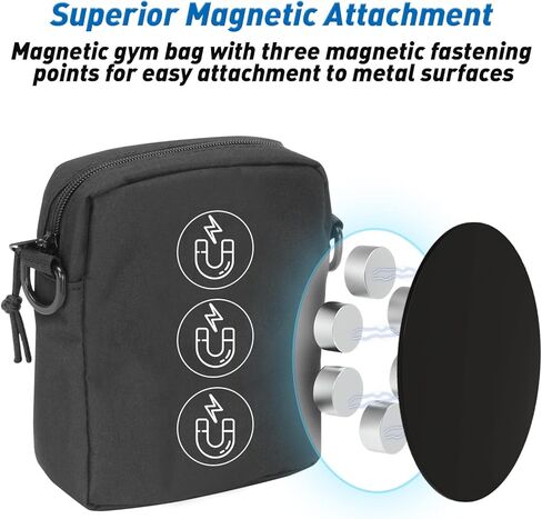 حقيبة رياضية مغناطيسية - حقيبة صدر مريحة وأنيقة للصالة الرياضية والسفر والعمل والرياضة | حافظ على أغراضك آمنة باستخدام المرفق المغناطيسي in Kuwait