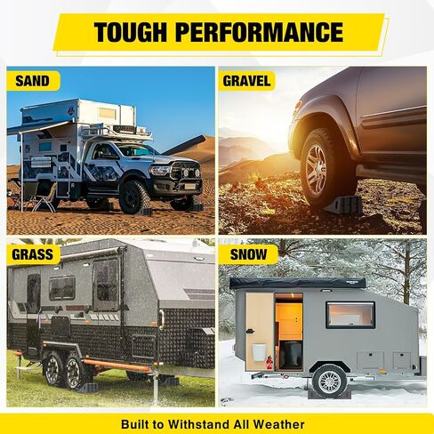 Nilight Wheel Chocks, Heavy Duty Wheel Stopper for Car, Truck, Trailer, RV, Caravan, Motorcycle, 8.3" x 9.2" x 4.7", 2-Pack in Saudi Arabia