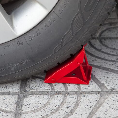 قفل عجلة أمان فولاذي تورين AD4664 من BIG RED: إيقاف إطار قابل للطي، أحمر، زوج واحد، 10.52 × 8.48 × 8.99 سم in Saudi Arabia