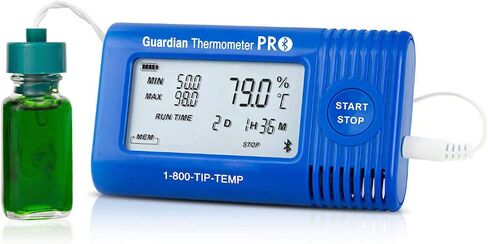 Guardian Thermometer PRO Bluetooth Temperature Data Logger, Internal Temperature Sensor, NIST Traceable Calibration Included, Configure and Download with Free App in Saudi Arabia