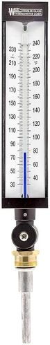 PIC Gauges WGTC Thermometer AS5H942AL 9" Scale, 3-1/2" Stem Length, 30/240° F Temperature Range Blue Spirit Filled Industrial Thermometer with Aluminum Case and Adjustable Angle Stem in Saudi Arabia