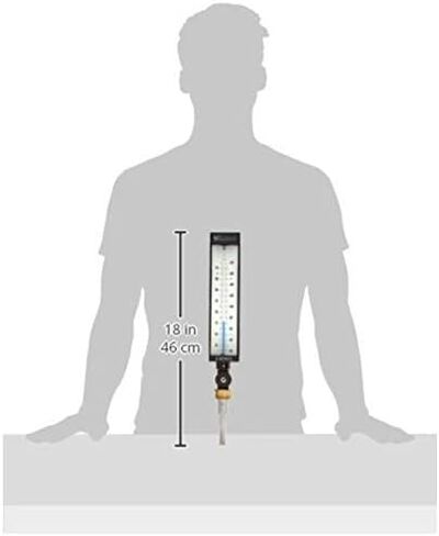 PIC Gauges WGTC Thermometer AS5H942AL 9" Scale, 3-1/2" Stem Length, 30/240° F Temperature Range Blue Spirit Filled Industrial Thermometer with Aluminum Case and Adjustable Angle Stem in Saudi Arabia