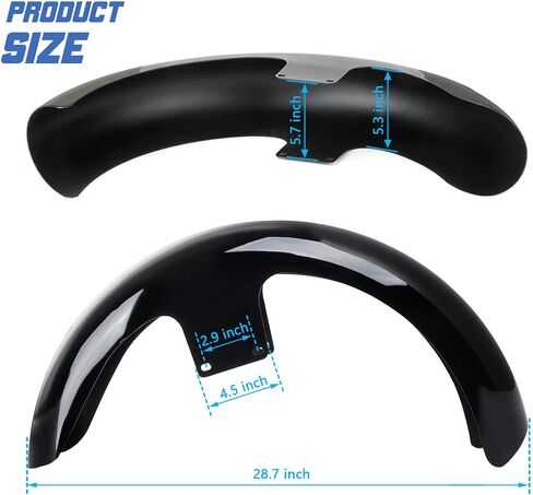 Motorcycle Front Fender 21 inch Mudguard Front Fender Fit for Harley Touring Road King Electra Glide Street Glide (Fiber Black) in Kuwait