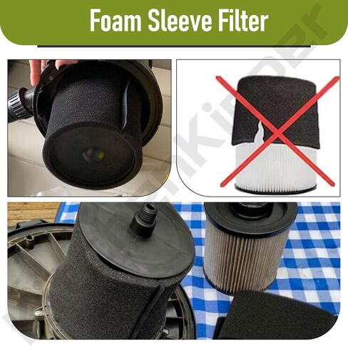 90585 Shop Vac Filter Foam VF2001 Foam للمكنسة الكهربائية الرطبة والجافة، Shop-Vac، Vacmaster & Genie Shop مكنسة كهربائية، بدائل 9058500 (3 عبوات) in Kuwait