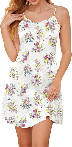 WEACZZY Lingerie for Women Satin Nightgown Sleepwear Mini Slip Chemise Nightwear in Saudi Arabia