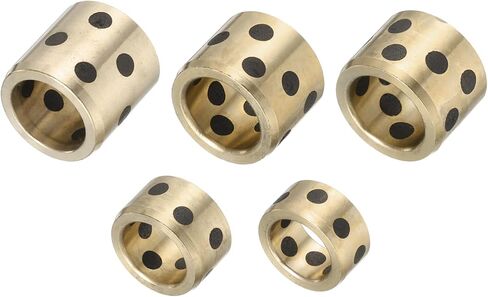 MECCANIXITY Sleeve Bearings 14mm/0.55" Bore,20mm/0.79" OD,Wrapped Oilless Bushings Brass Graphite,JDB Oilless Graphite Lubricating Brass Bearing Bushing Sleeve 1 Set（5pcs) in Saudi Arabia