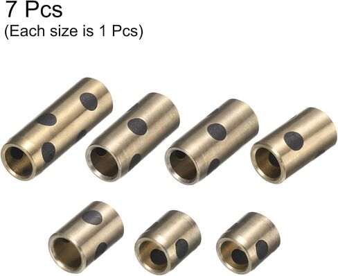 MECCANIXITY Sleeve Bearings 14mm/0.55" Bore,20mm/0.79" OD,Wrapped Oilless Bushings Brass Graphite,JDB Oilless Graphite Lubricating Brass Bearing Bushing Sleeve 1 Set（5pcs) in Saudi Arabia