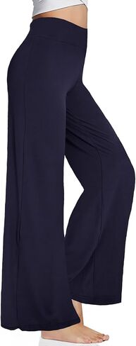 سراويل يوجا واسعة الساق للنساء من QGGQDD - سراويل طويلة فضفاضة باللون الأسود عالية الخصر ومقاسات كبيرة in Kuwait