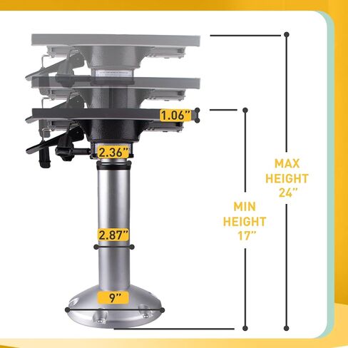 قاعدة مقعد القارب من XinKunmarine، قابلة للتعديل بارتفاع 17 بوصة إلى 20 بوصة 11087... in Kuwait