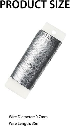 Helonge Floral Wire 22 Gauge, Silver 3 Pcs Flexible and Sturdy Wire for Floral Arrangements and DIY Crafts in Saudi Arabia