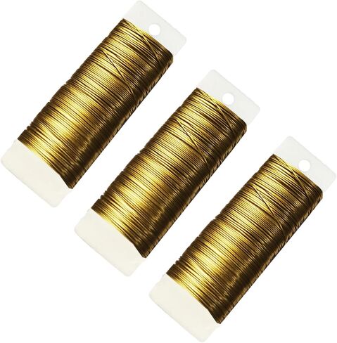 Helonge Floral Wire 22 Gauge, Silver 3 Pcs Flexible and Sturdy Wire for Floral Arrangements and DIY Crafts in Saudi Arabia