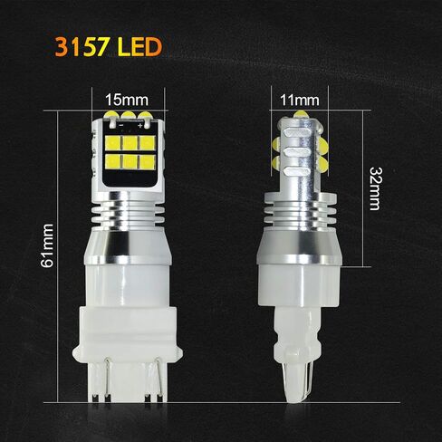 ستارك بروجكتور LED لمبة 1157 LED شريحة قلاب عالية الطاقة تناسب BAY15D 7528 2357 2057 للأضواء الاحتياطية والأضواء العكسية ضوء الذيل 6000K أبيض (ترقية، حزمة من 2) in Kuwait