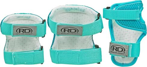 زلاجات ذات عجلات مضاءة قابلة للتعديل من Roller Derby Stryde Youth مع معدات حماية، مقاس قابل للتعديل، تتضمن معدات حماية ثلاثية in Kuwait