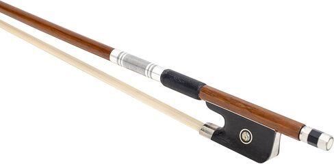 MI&VI AB-820 قوس فيولا احترافي مصنوع يدويًا 4/4 (الحجم الكامل) مع علبة فيونكة متضمنة | الضفدع الأبنوس | جبل لف الفضة | متوازن | الوزن المثالي | شعر الحصان المنغولي - موسيقى MIVI in Kuwait