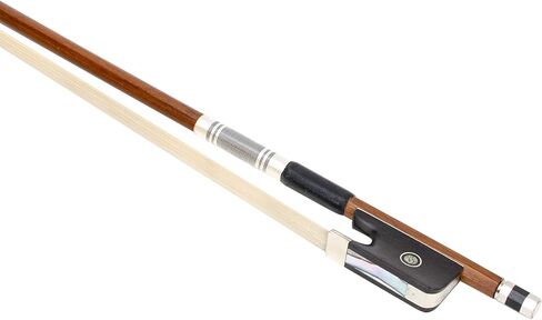 MI&VI AB-820 قوس فيولا احترافي مصنوع يدويًا 4/4 (الحجم الكامل) مع علبة فيونكة متضمنة | الضفدع الأبنوس | جبل لف الفضة | متوازن | الوزن المثالي | شعر الحصان المنغولي - موسيقى MIVI in Kuwait