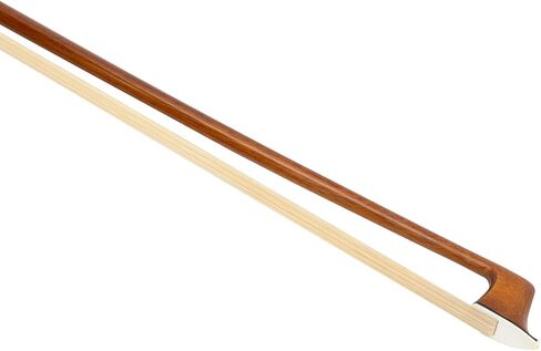 MI&VI AB-820 قوس فيولا احترافي مصنوع يدويًا 4/4 (الحجم الكامل) مع علبة فيونكة متضمنة | الضفدع الأبنوس | جبل لف الفضة | متوازن | الوزن المثالي | شعر الحصان المنغولي - موسيقى MIVI in Kuwait