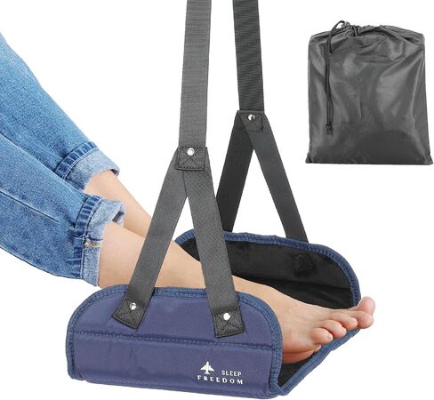 Sleep Freedom Airplane Footrest - Travel Essentials Helps with Legs Swelling & Blood Circulation - Comfortable Design for Long Flight in Saudi Arabia