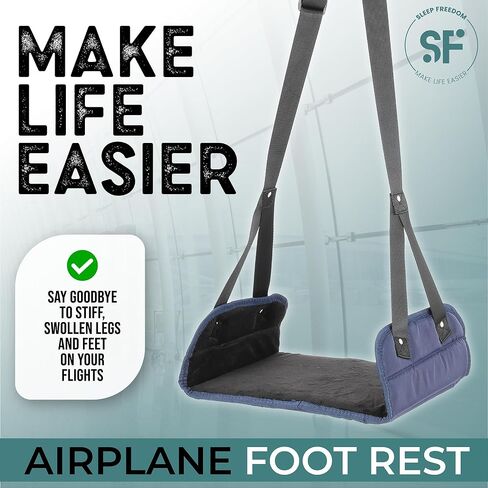 Sleep Freedom Airplane Footrest - Travel Essentials Helps with Legs Swelling & Blood Circulation - Comfortable Design for Long Flight in Saudi Arabia