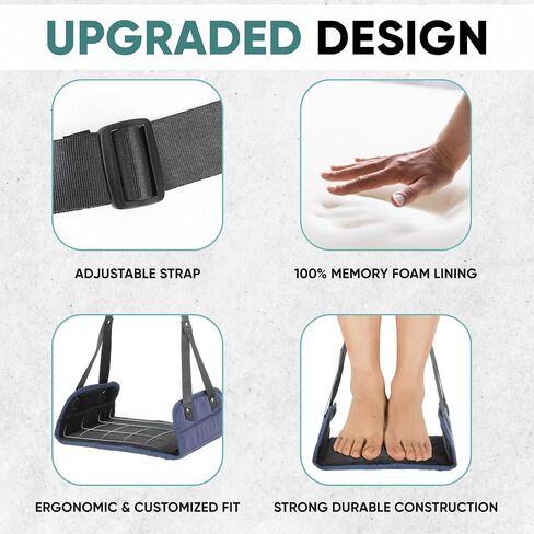 Sleep Freedom Airplane Footrest - Travel Essentials Helps with Legs Swelling & Blood Circulation - Comfortable Design for Long Flight in Saudi Arabia