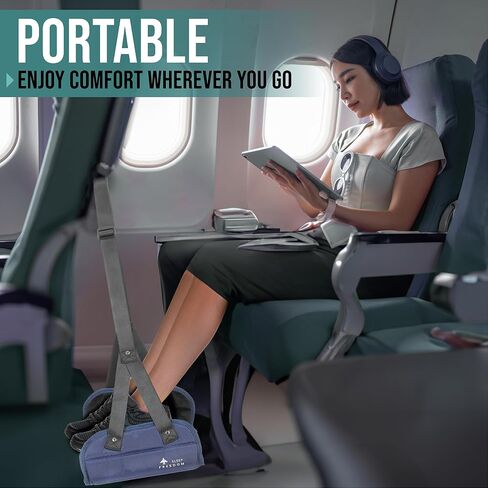 Sleep Freedom Airplane Footrest - Travel Essentials Helps with Legs Swelling & Blood Circulation - Comfortable Design for Long Flight in Saudi Arabia