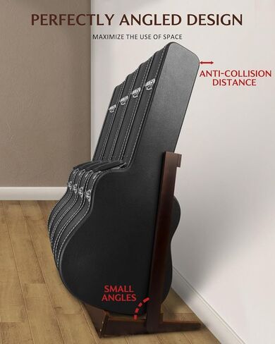حامل حامل جيتار متعدد من STRICH، حامل جيتار من الخشب الصلب قابل للطي لتوفير مساحة متعددة في الخزانة للاستوديو المنزلي - UPGRATE (SMT-20C، حبوب الجوز) in Kuwait