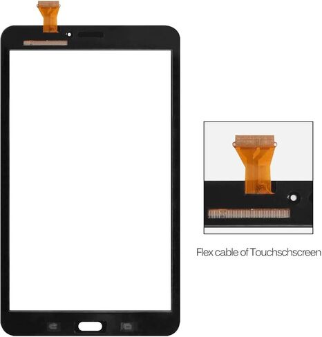 قطعة بديلة لشاشة اللمس باللون الأسود من T Phael لجهاز Samsung Galaxy Tab E 8.0 T377 محول رقمي SM-T377 T377A T377V T377P T377T (لا يشمل LCD) in Kuwait