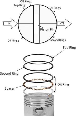 PRO CAKEN 54 مم/2.12 بوصة مجموعة مكبس أجزاء المحرك حلقات جوانات بديلة لـ Loncin LiFan ATV Go Kart Bike ssr 125 مجموعة حشية 54 مم مفصل 54 مم حشية المكبس in Kuwait