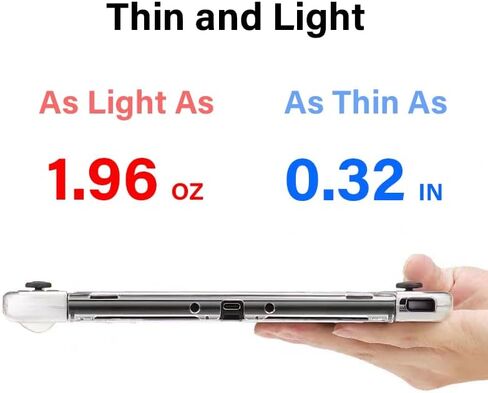 غطاء حماية شفاف من تريكاري لجهاز نينتندو سويتش OLED مقاس 7 بوصات 2021 لوحدة التحكم الرئيسية لجهاز Joycon غطاء شفاف قابل للإرساء غطاء مسند in Kuwait