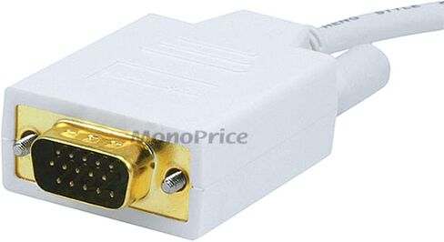 كابل فيديو مونوبرايس - 15 قدم - أبيض | منفذ عرض صغير 32AWG إلى كابل VGA in Kuwait