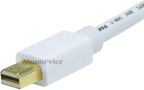 كابل فيديو مونوبرايس - 15 قدم - أبيض | منفذ عرض صغير 32AWG إلى كابل VGA in Kuwait